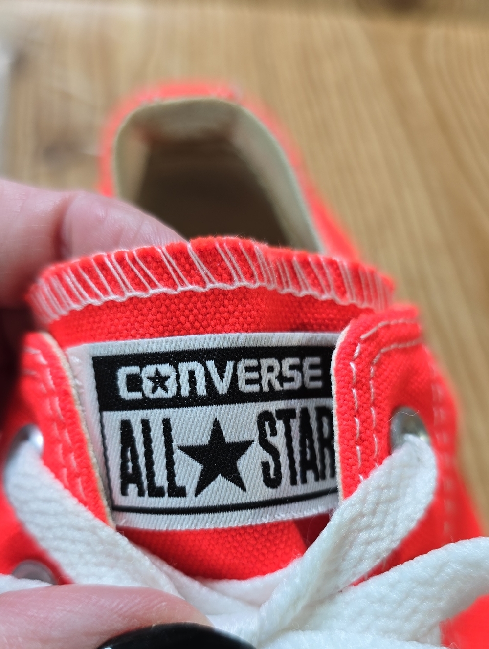 Converse Neon Orange Low Top Sneakers Women's 9 / Mens 7 - Picture 8 of 8